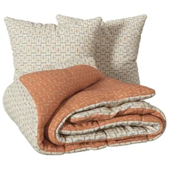 Housse de couette et deux taies coton (240 x 220 cm) Posei Multicolore