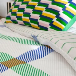 Housse de couette et deux taies coton (240 x 220 cm) Ritchi Multicolore