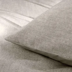 Housse de couette et deux taies d'oreiller coton (260 x 240 cm) Meline Gris anthracite