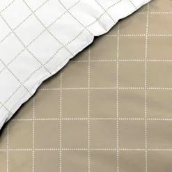 Housse de couette et deux taies d'oreiller en coton (240 x 220 cm) Cadria Blanc
