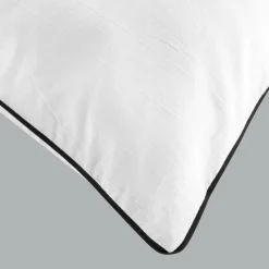 Housse de couette et deux taies coton lavé (240 x 220 cm) Linette Blanche