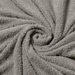 Housse de couette et deux taies d'oreiller bouclette (240 x 220 cm) Helena Gris anthracite