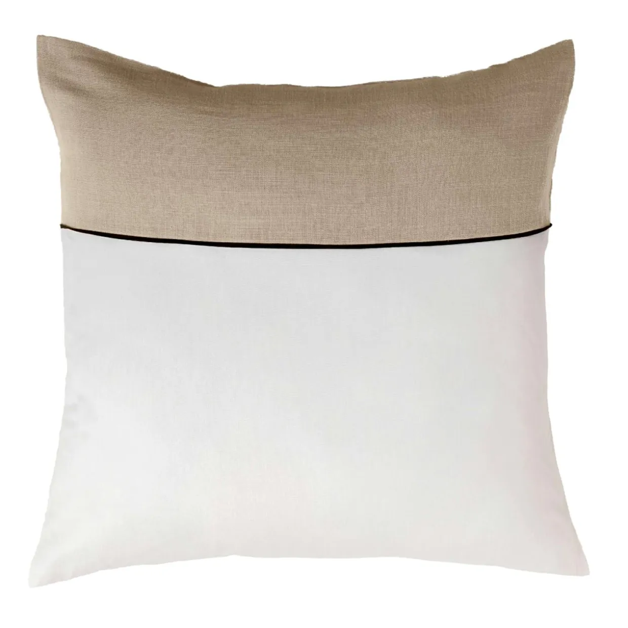 Housse de couette et deux taies d'oreiller coton (240 x 220 cm) Gabrielle Beige