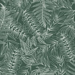 Housse de couette et deux taies coton (260 x 240 cm) Tropik Verte
