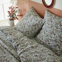Housse de couette et deux taies coton (240 x 220 cm) Malia Multicolore