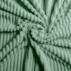 Housse de couette et deux taies d'oreiller flanelle (240 x 220 cm) Veloutea Vert cédre