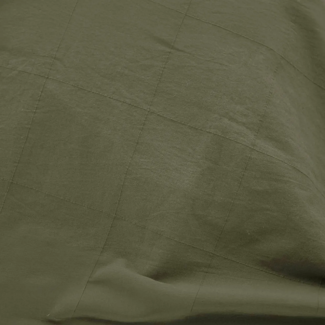Housse de couette et deux taies d'oreiller coton lavé (240 x 220 cm) Linella Vert sauge