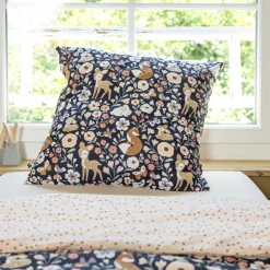 Housse de couette et deux taies enfant coton (200 x 200 cm) Forêt enchantée Multicolore