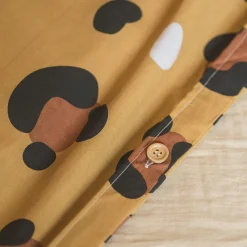 Housse de couette et deux taies enfant coton (200 x 200 cm) Lola Caramel