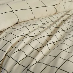 Housse de couette et une taie coton (140 x 200 cm) Carrie Beige