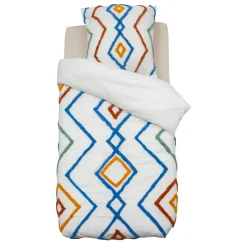 Housse de couette et une taie enfant coton (140 x 200 cm) Marrakech Multicolore