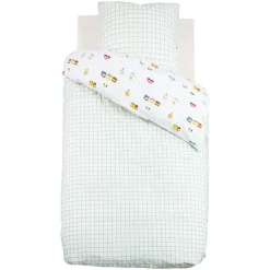 Housse de couette et une taie enfant coton (140 x 200 cm) Voitures Multicolore