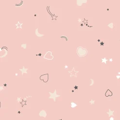 Housse de couette et une taie enfant coton (140 x 200 cm) Chat Rose