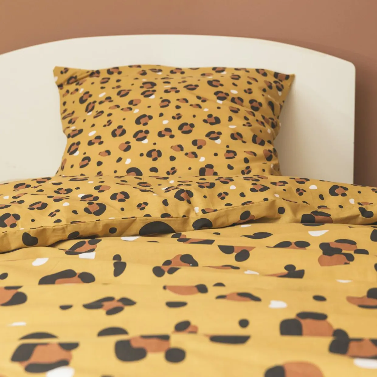 Housse de couette et une taie enfant coton (140 x 200 cm) Lola Caramel