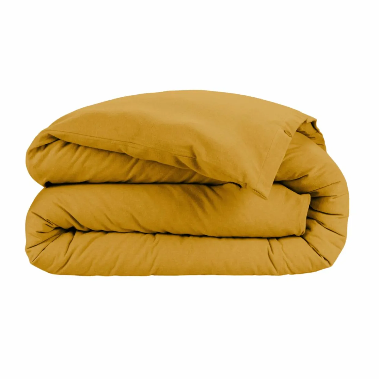 Housse de couette flanelle de coton (200 x 200 cm) Nina Jaune ocre