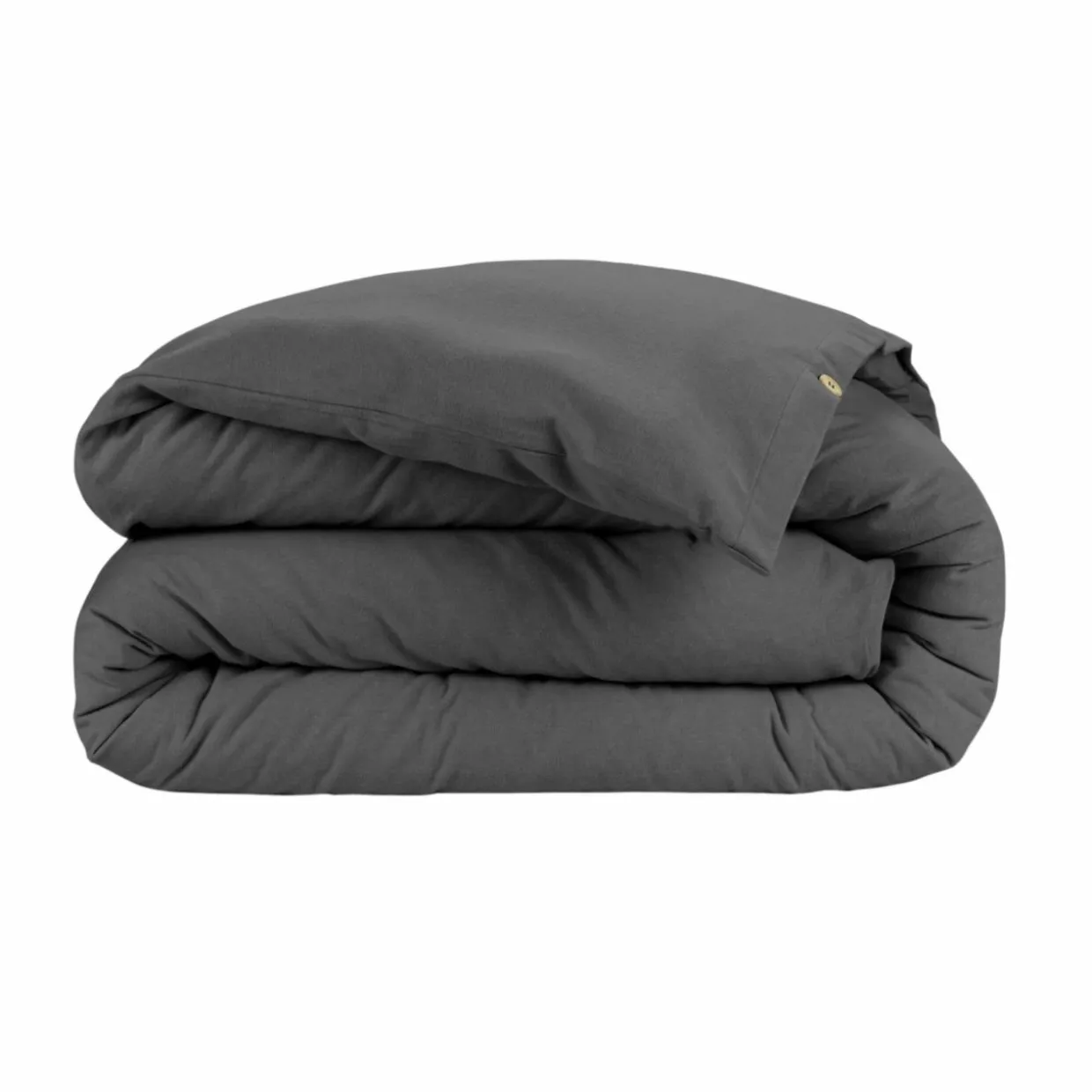 Housse de couette flanelle de coton (140 x 200 cm) Nina Gris anthracite