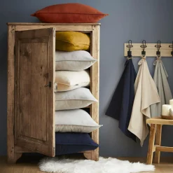 Housse de couette flanelle de coton (140 x 200 cm) Nina Jaune ocre