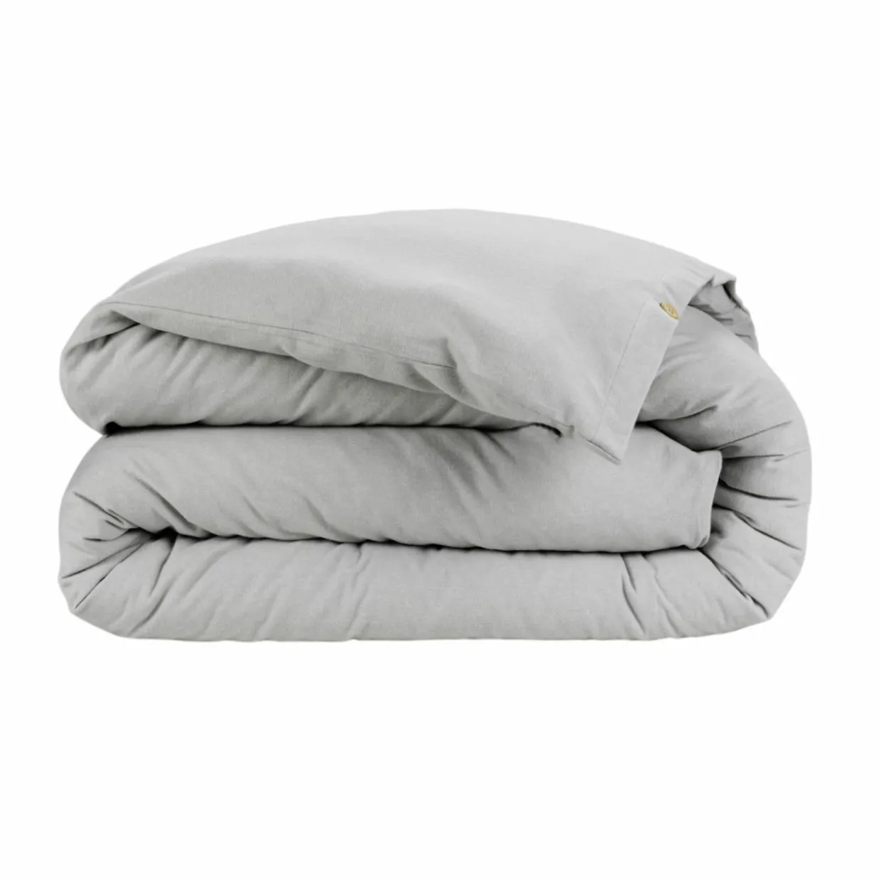 Housse de couette flanelle de coton (200 x 200 cm) Nina Gris clair