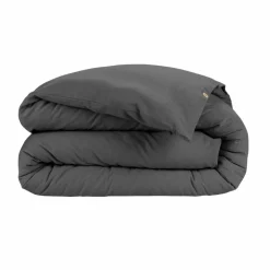 Housse de couette flanelle de coton (240 x 220 cm) Nina Gris anthracite