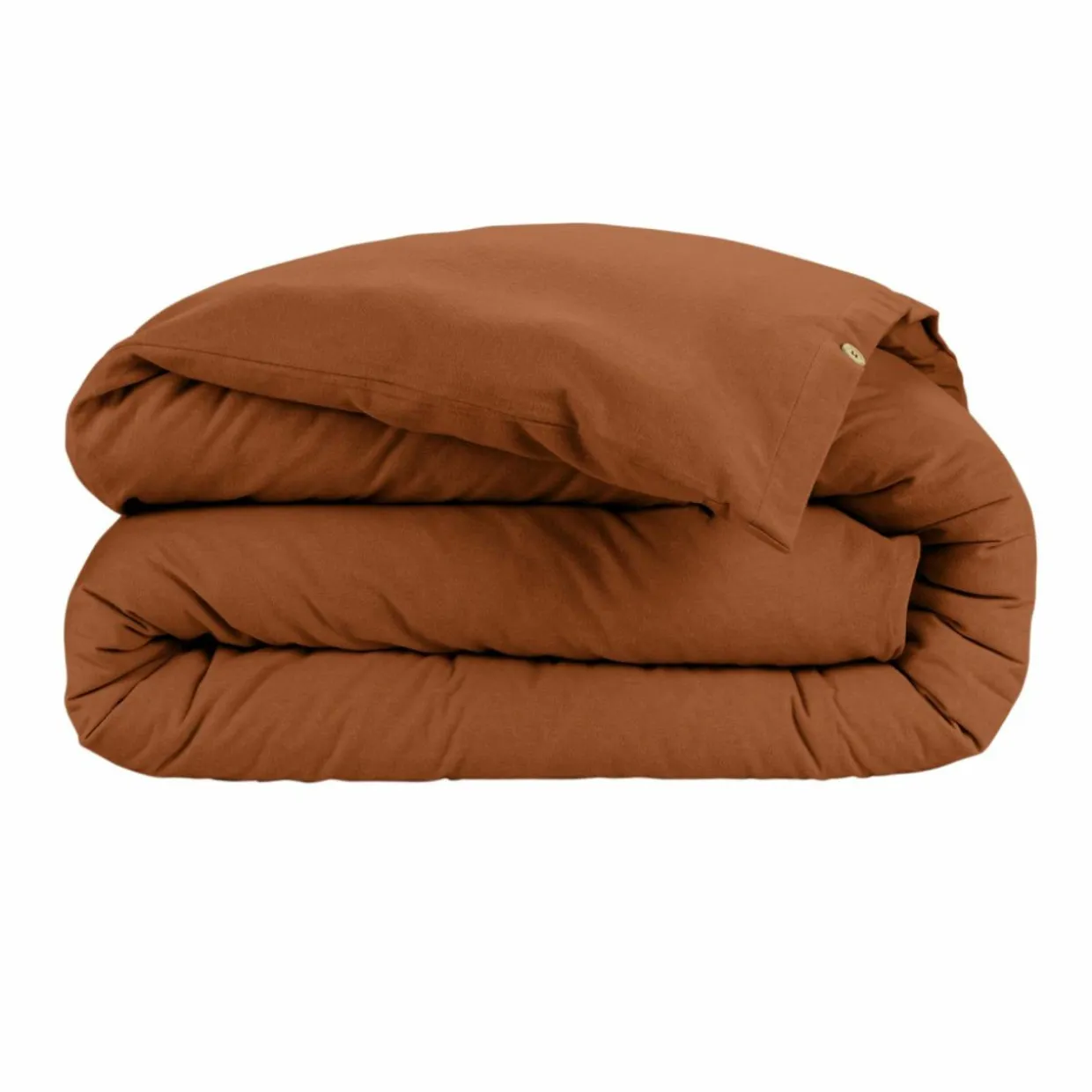Housse de couette flanelle de coton (240 x 220 cm) Nina Terracotta