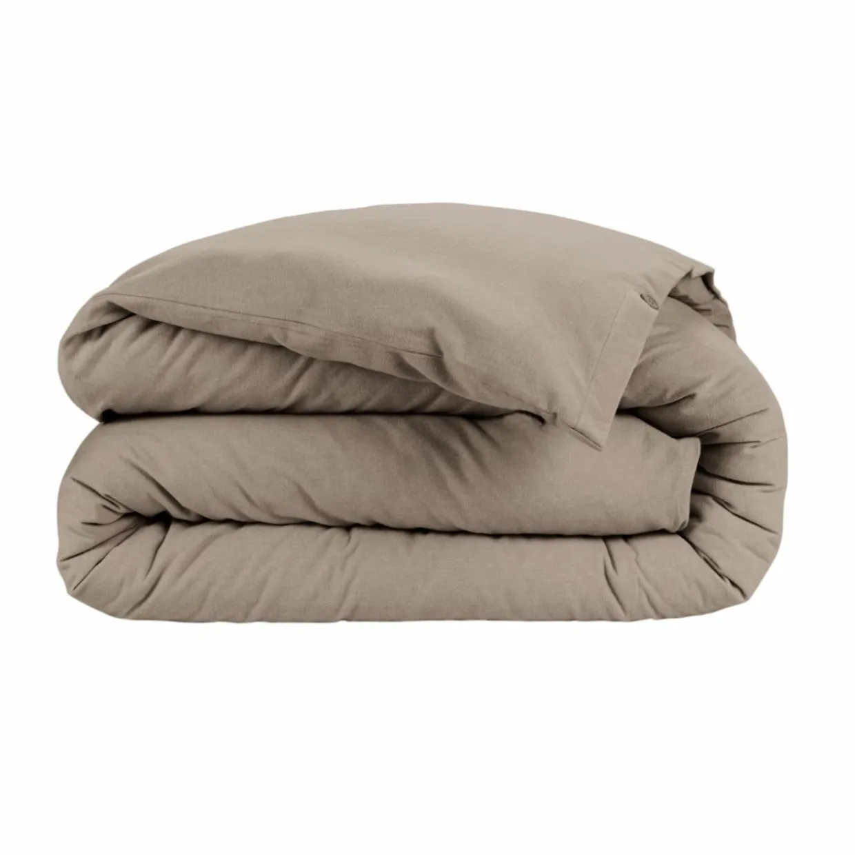 Housse de couette flanelle de coton (260 x 240 cm) Nina Ficelle
