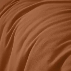 Housse de couette flanelle de coton (260 x 240 cm) Nina Terracotta
