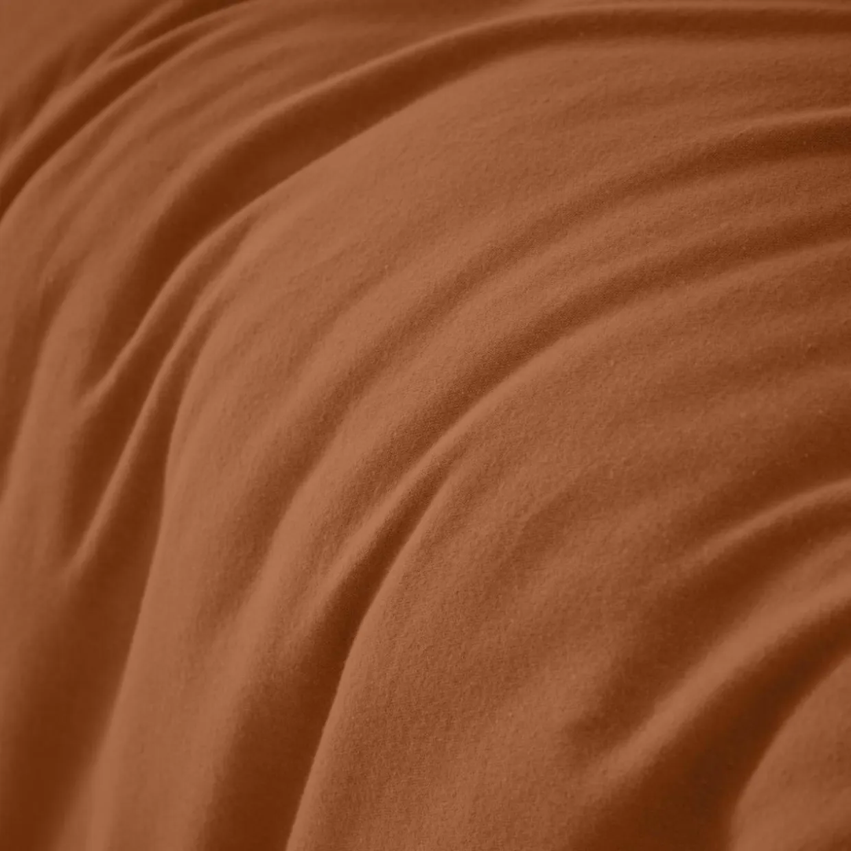 Housse de couette flanelle de coton (260 x 240 cm) Nina Terracotta