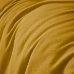 Housse de couette flanelle de coton (280 x 240 cm) Nina Jaune ocre