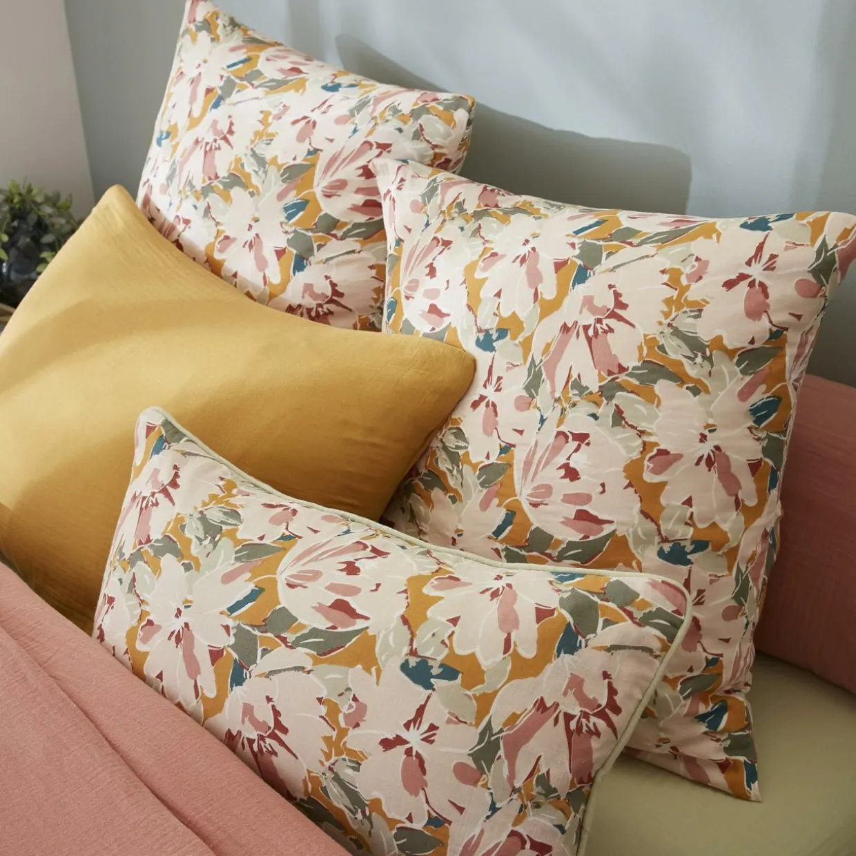 Housse de couette gaze de coton (200 x 200 cm) April Multicolore