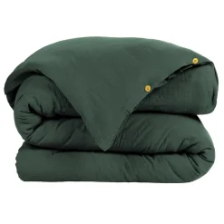 Housse de couette gaze de coton (140 x 200 cm) Gaïa Vert sapin