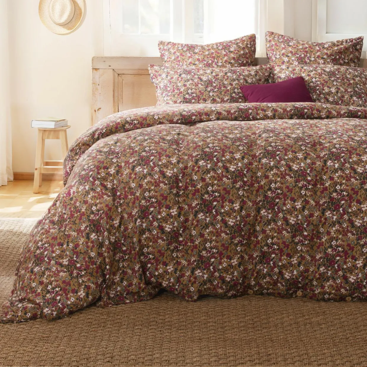 Housse de couette gaze de coton (260 x 240 cm) Constance Camel