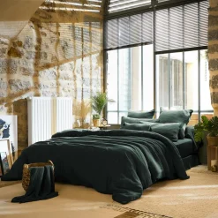Housse de couette gaze de coton (240 x 220 cm) Gaïa Vert sapin