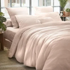 Housse de couette gaze de coton (200 x 200 cm) Gaïa Rose poudré