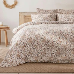 Housse de couette gaze de coton (200 x 200 cm) Constance Beige pampa