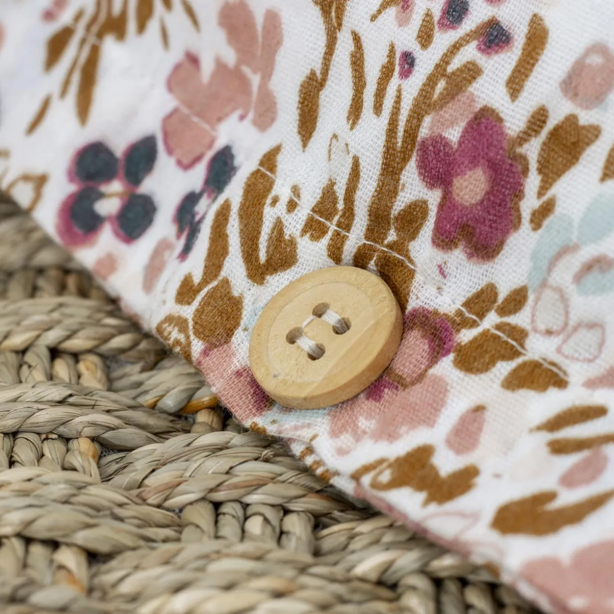 Housse de couette gaze de coton (200 x 200 cm) Constance Beige pampa