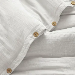 Housse de couette gaze de coton (240 x 220 cm) Gaïa Blanc chantilly
