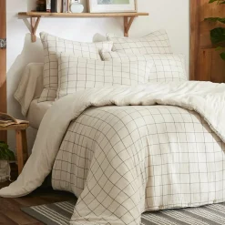 Housse de couette gaze de coton (240 x 220 cm) Gaïa Match Beige pampa