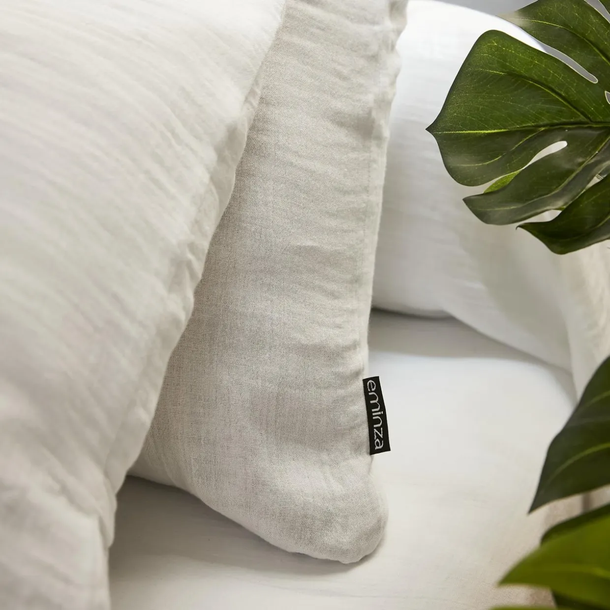 Housse de couette gaze de coton (260 x 240 cm) Gaïa Blanc chantilly