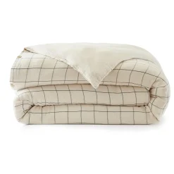 Housse de couette gaze de coton (200 x 200 cm) Gaïa Match Beige pampa