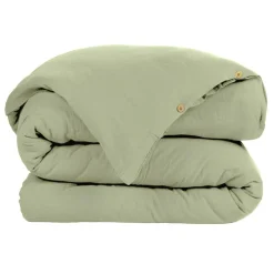 Housse de couette gaze de coton (140 x 200 cm) Gaïa Vert tilleul