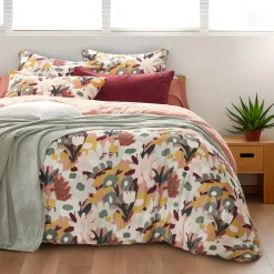Housse de couette gaze de coton (200 x 200 cm) Azel Multicolore