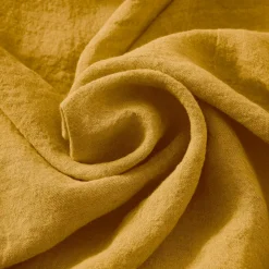 Housse de couette lin lavé (240 x 220 cm) Louise Jaune moutarde