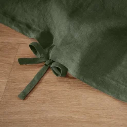Housse de couette lin lavé (260 x 240 cm) Louise Vert romarin