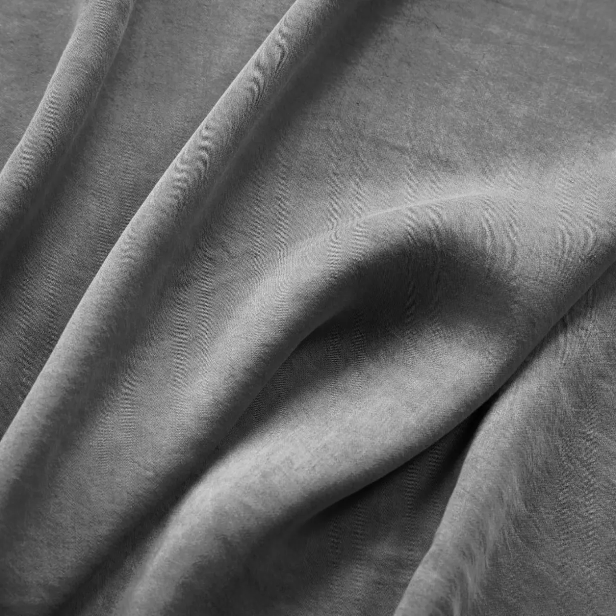 Housse de couette lyocell Tencel™ lavé (240 x 220 cm) Olivia Gris granit