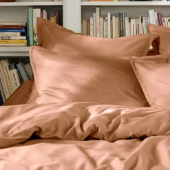 Housse de couette percale de coton (140 x 200 cm) Cali Rose pêche