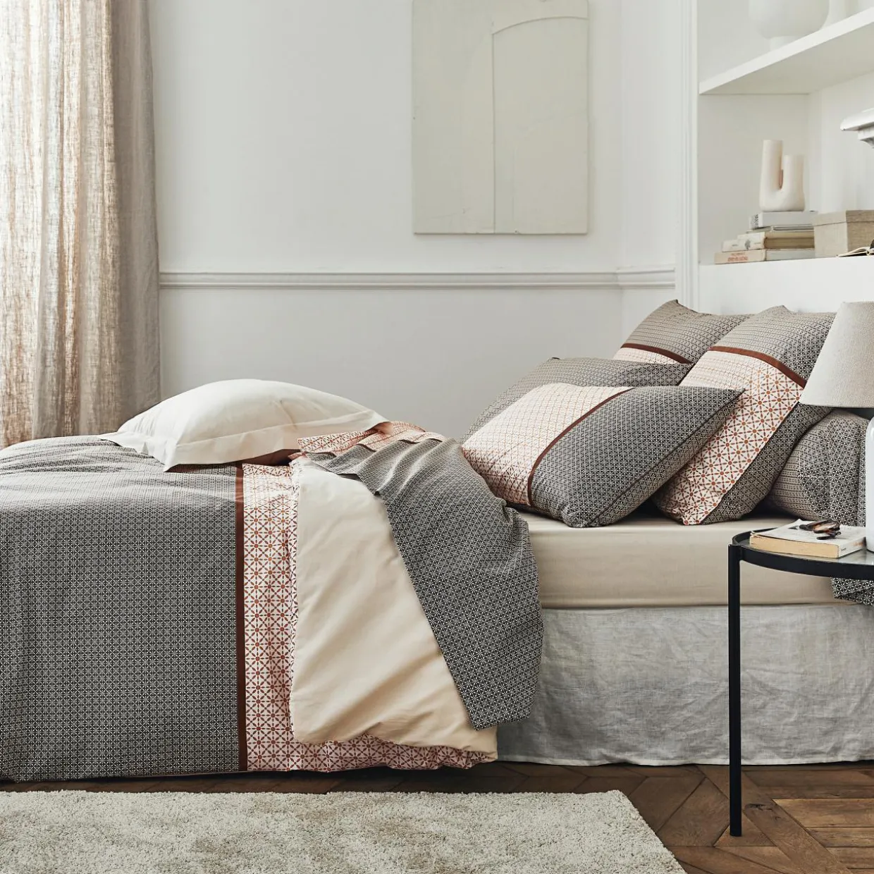 Housse de couette percale de coton (200 x 200 cm) Gabin Multicolore