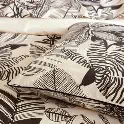 Housse de couette percale de coton (240 x 220 cm) Alba Noire