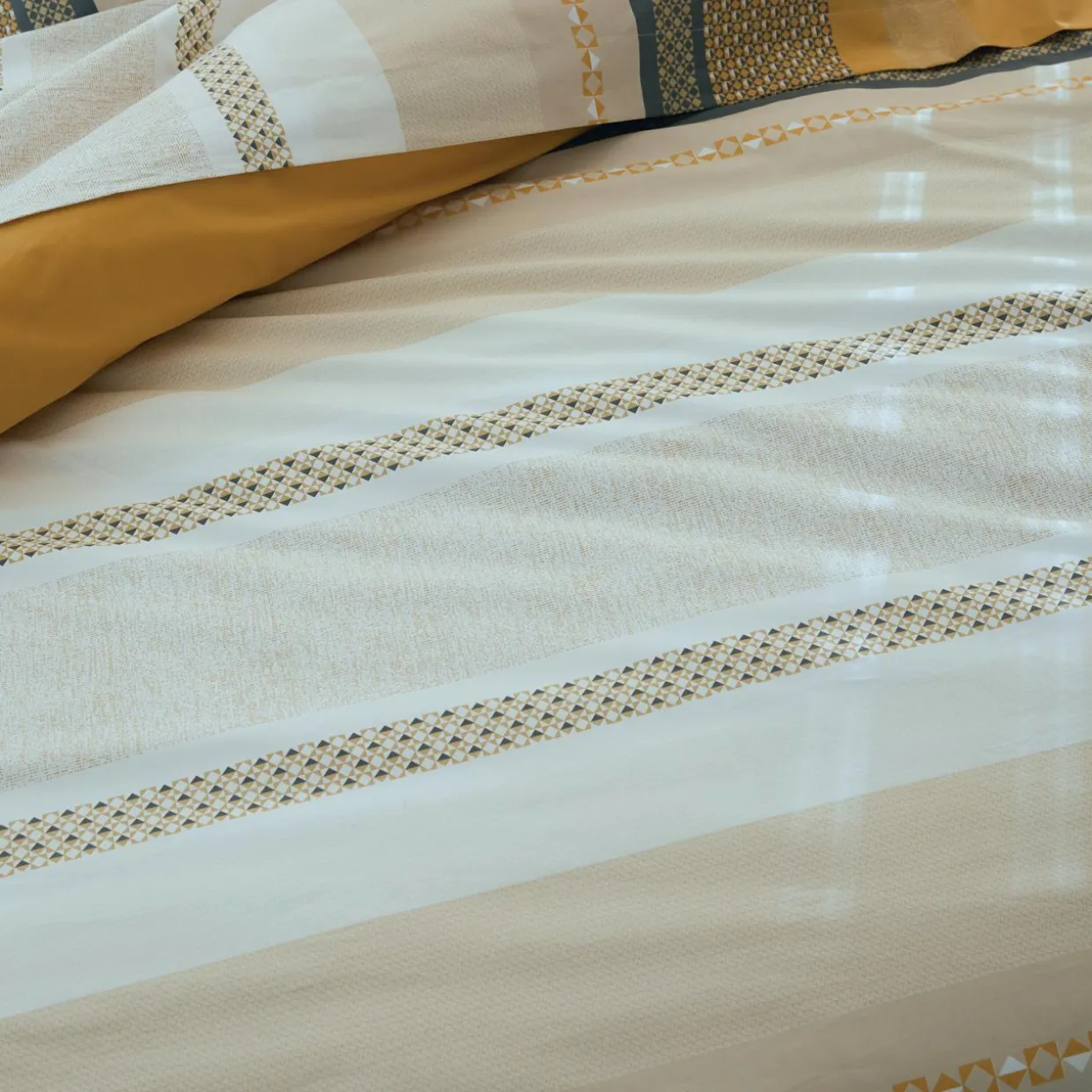 Housse de couette percale de coton (200 x 200 cm) Marlow Jaune