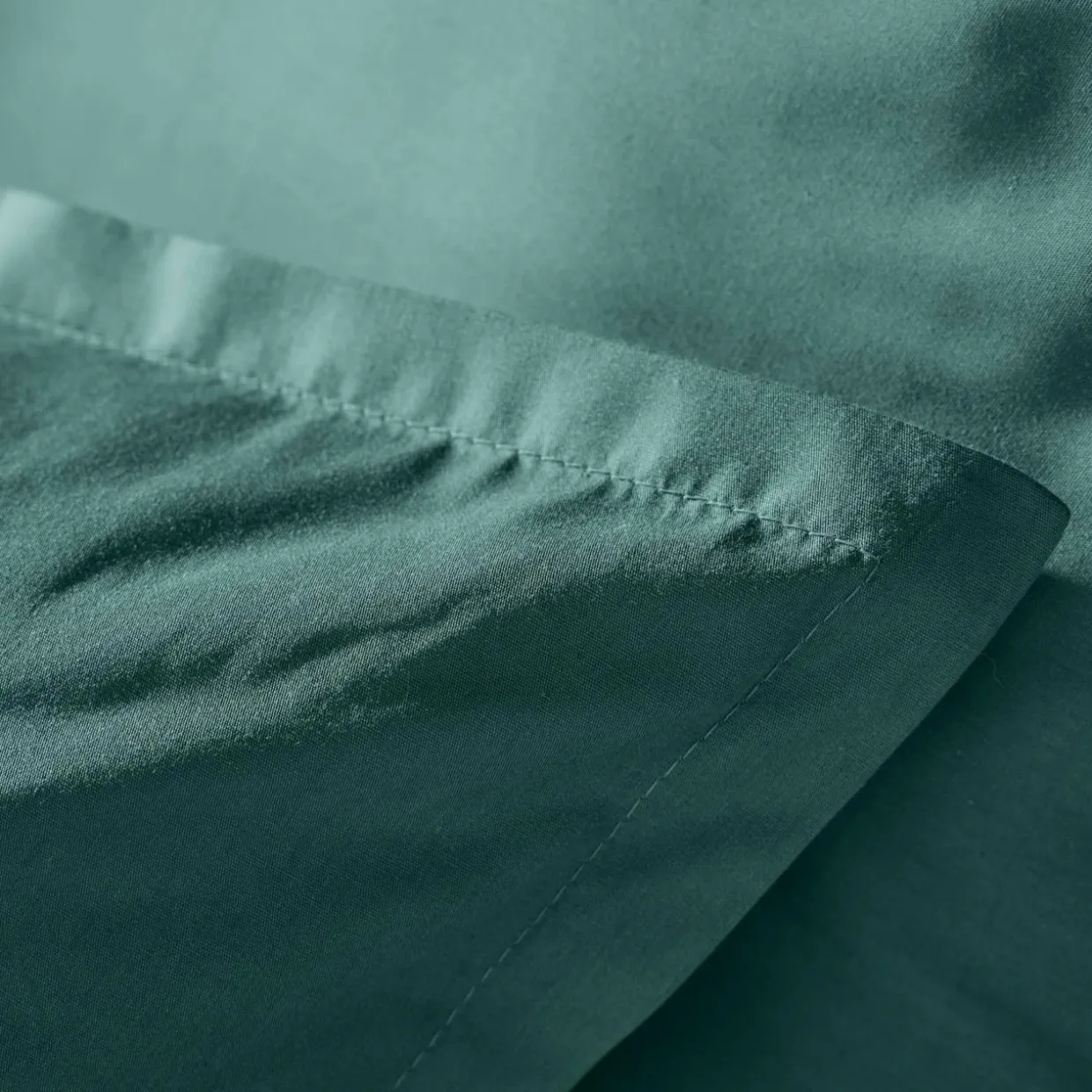 Housse de couette percale de coton (200 x 200 cm) Cali Bleu canard