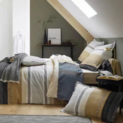 Housse de couette percale de coton (260 x 240 cm) Marlow Grise